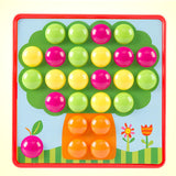 Maxbell Mosaic Peg Boards Game Mushroom Nails Pegboard for Toddlers Girls Boys Gifts