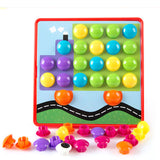 Maxbell Mosaic Peg Boards Game Mushroom Nails Pegboard for Toddlers Girls Boys Gifts