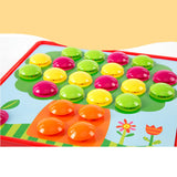 Maxbell Mosaic Peg Boards Game Mushroom Nails Pegboard for Toddlers Girls Boys Gifts