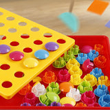 Maxbell Mosaic Peg Boards Game Mushroom Nails Pegboard for Toddlers Girls Boys Gifts