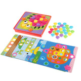 Maxbell Mosaic Peg Boards Game Mushroom Nails Pegboard for Toddlers Girls Boys Gifts