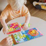 Maxbell Mosaic Peg Boards Game Mushroom Nails Pegboard for Toddlers Girls Boys Gifts