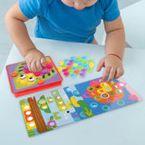 Maxbell Mosaic Peg Boards Game Mushroom Nails Pegboard for Toddlers Girls Boys Gifts