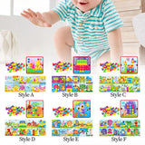 Maxbell Mosaic Pegboard Educational Toys with Pegs for 2 3 4 Year Olds Kids Toddlers Style A