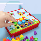 Maxbell Mosaic Pegboard Educational Toys with Pegs for 2 3 4 Year Olds Kids Toddlers Style A