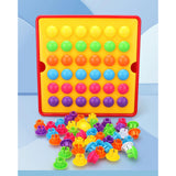 Maxbell Mosaic Pegboard Educational Toys with Pegs for 2 3 4 Year Olds Kids Toddlers Style A