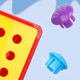 Maxbell Mosaic Pegboard Educational Toys with Pegs for 2 3 4 Year Olds Kids Toddlers Style A