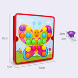 Maxbell Mosaic Pegboard Educational Toys with Pegs for 2 3 4 Year Olds Kids Toddlers Style A