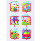 Maxbell Mosaic Pegboard Educational Toys with Pegs for 2 3 4 Year Olds Kids Toddlers Style A