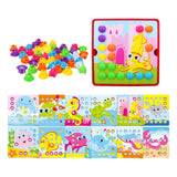 Maxbell Mosaic Pegboard Educational Toys with Pegs for 2 3 4 Year Olds Kids Toddlers Style A