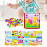 Maxbell Mosaic Pegboard Educational Toys with Pegs for 2 3 4 Year Olds Kids Toddlers Style A