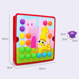 Maxbell Mosaic Pegboard Educational Toys with Pegs for 2 3 4 Year Olds Kids Toddlers Style A