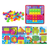 Maxbell Mosaic Pegboard Educational Toys with Pegs for 2 3 4 Year Olds Kids Toddlers Style B