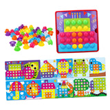 Maxbell Mosaic Pegboard Educational Toys with Pegs for 2 3 4 Year Olds Kids Toddlers Style B