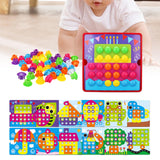Maxbell Mosaic Pegboard Educational Toys with Pegs for 2 3 4 Year Olds Kids Toddlers Style B