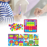 Maxbell Mosaic Pegboard Educational Toys with Pegs for 2 3 4 Year Olds Kids Toddlers Style B