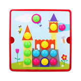 Maxbell Mosaic Pegboard Educational Toys with Pegs for 2 3 4 Year Olds Kids Toddlers Style C