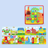 Maxbell Mosaic Pegboard Educational Toys with Pegs for 2 3 4 Year Olds Kids Toddlers Style D