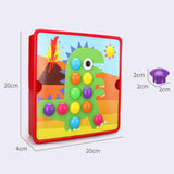 Maxbell Mosaic Pegboard Educational Toys with Pegs for 2 3 4 Year Olds Kids Toddlers Style D