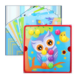 Maxbell Mosaic Pegboard Educational Toys with Pegs for 2 3 4 Year Olds Kids Toddlers Style E