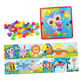 Maxbell Mosaic Pegboard Educational Toys with Pegs for 2 3 4 Year Olds Kids Toddlers Style E