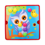 Maxbell Mosaic Pegboard Educational Toys with Pegs for 2 3 4 Year Olds Kids Toddlers Style E