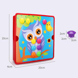 Maxbell Mosaic Pegboard Educational Toys with Pegs for 2 3 4 Year Olds Kids Toddlers Style E