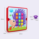 Maxbell Mosaic Pegboard Educational Toys with Pegs for 2 3 4 Year Olds Kids Toddlers Style F