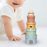 Maxbell Stacking Cups Toy Promotes Coordination with Number Letter Silicone Soft Toy