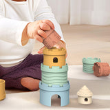 Maxbell Stacking Cups Toy Promotes Coordination with Number Letter Silicone Soft Toy