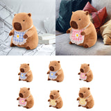 Maxbell Wearing Bib Capybara Plush Toy Sofa Car Living Room Home Decoration for Kids 30cm Blue
