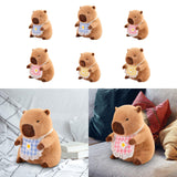 Maxbell Wearing Bib Capybara Plush Toy Sofa Car Living Room Home Decoration for Kids 30cm Blue