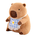 Maxbell Wearing Bib Capybara Plush Toy Sofa Car Living Room Home Decoration for Kids 30cm Blue
