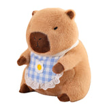 Maxbell Wearing Bib Capybara Plush Toy Sofa Car Living Room Home Decoration for Kids 30cm Blue