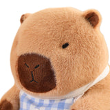 Maxbell Wearing Bib Capybara Plush Toy Sofa Car Living Room Home Decoration for Kids 30cm Blue