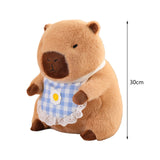 Maxbell Wearing Bib Capybara Plush Toy Sofa Car Living Room Home Decoration for Kids 30cm Blue