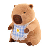 Maxbell Wearing Bib Capybara Plush Toy Sofa Car Living Room Home Decoration for Kids 40cm Blue