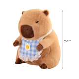 Maxbell Wearing Bib Capybara Plush Toy Sofa Car Living Room Home Decoration for Kids 40cm Blue