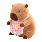 Maxbell Wearing Bib Capybara Plush Toy Sofa Car Living Room Home Decoration for Kids 40cm Pink