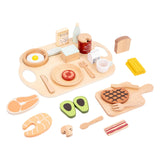 Maxbell Pretend Play Accessory with Tray Wooden Pretend Play Sets Birthday Gift