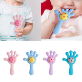 Maxbell Baby Teething Hand Rattle Activity Toy for Newborn Easy Grip Montessori Toys Pink