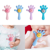 Maxbell Baby Teething Hand Rattle Activity Toy for Newborn Easy Grip Montessori Toys Pink