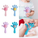 Maxbell Baby Teething Hand Rattle Activity Toy for Newborn Easy Grip Montessori Toys Pink