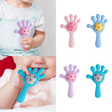Maxbell Baby Teething Hand Rattle Activity Toy for Newborn Easy Grip Montessori Toys Pink