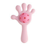 Maxbell Baby Teething Hand Rattle Activity Toy for Newborn Easy Grip Montessori Toys Pink