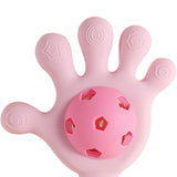 Maxbell Baby Teething Hand Rattle Activity Toy for Newborn Easy Grip Montessori Toys Pink
