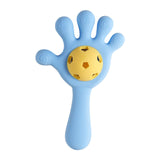 Maxbell Baby Teething Hand Rattle Activity Toy for Newborn Easy Grip Montessori Toys Blue