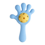Maxbell Baby Teething Hand Rattle Activity Toy for Newborn Easy Grip Montessori Toys Blue