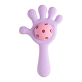 Maxbell Baby Teething Hand Rattle Activity Toy for Newborn Easy Grip Montessori Toys Violet