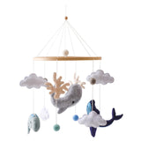 Maxbell Nursery Crib Mobile Felt Hanging Decoration for Boys Girls Infant 0-6 Months